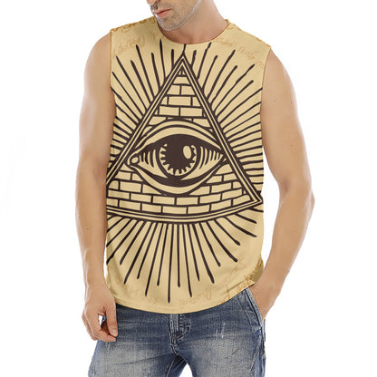 Illuminati Eye Print Men's Fitness Tank Top