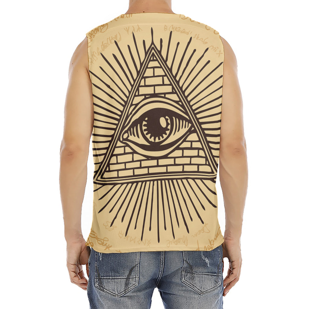 Illuminati Eye Print Men's Fitness Tank Top
