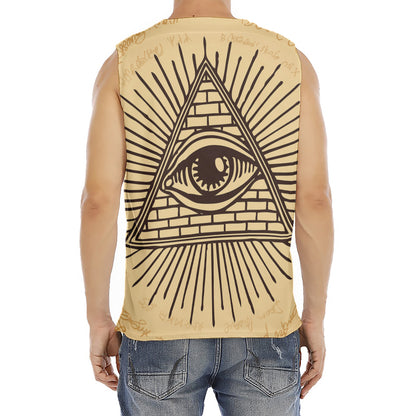 Illuminati Eye Print Men's Fitness Tank Top
