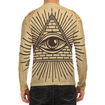 Illuminati Eye Print Men's Long Sleeve Rash Guard