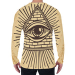Illuminati Eye Print Men's Long Sleeve T-Shirt