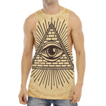 Illuminati Eye Print Men's Muscle Tank Top
