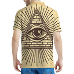 Illuminati Eye Print Men's Polo Shirt