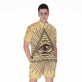 Illuminati Eye Print Men's Romper