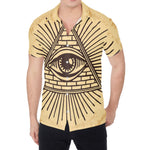 Illuminati Eye Print Men's Shirt