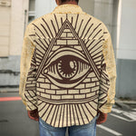 Illuminati Eye Print Men's Shirt Jacket