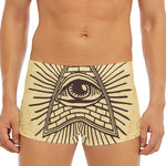 Illuminati Eye Print Men's Short Boxer Briefs