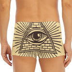 Illuminati Eye Print Men's Short Boxer Briefs