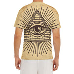 Illuminati Eye Print Men's Short Sleeve Rash Guard