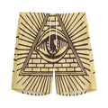 Illuminati Eye Print Men's Athletic Shorts