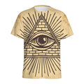 Illuminati Eye Print Men's Athletic T-Shirt