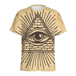 Illuminati Eye Print Men's Sports T-Shirt