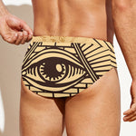 Illuminati Eye Print Men's Swim Briefs