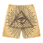 Illuminati Eye Print Men's Swim Trunks