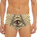 Illuminati Eye Print Men's Triangle Swim Briefs