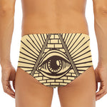 Illuminati Eye Print Men's Triangle Swim Briefs