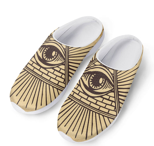 Illuminati Eye Print Mesh Casual Shoes