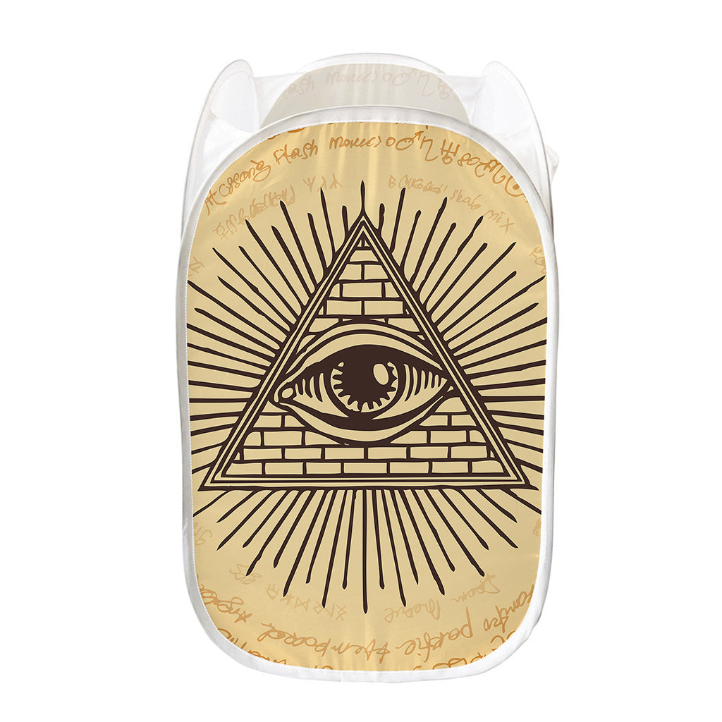 Illuminati Eye Print Mesh Laundry Hamper