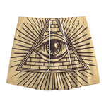 Illuminati Eye Print Mesh Shorts