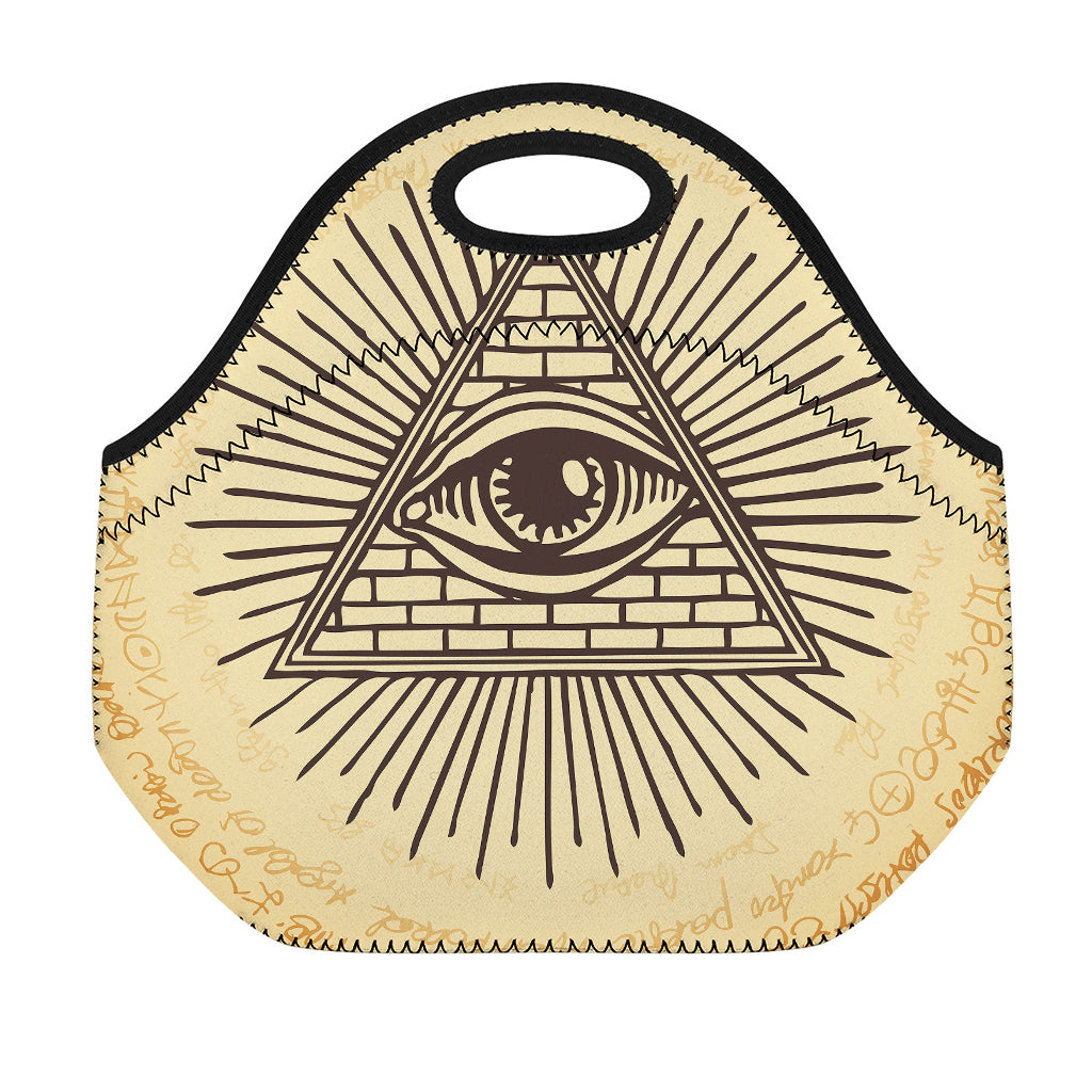 Illuminati Eye Print Neoprene Lunch Bag