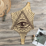 Illuminati Eye Print One Shoulder Bodysuit