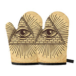 Illuminati Eye Print Oven Mitts