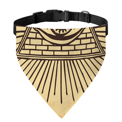 Illuminati Eye Print Over The Collar Dog Bandana