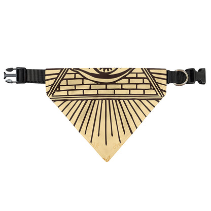 Illuminati Eye Print Over The Collar Dog Bandana