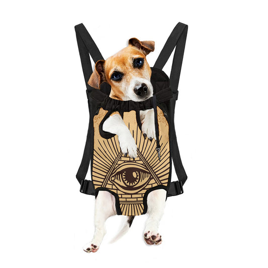Illuminati Eye Print Pet Carrier Backpack