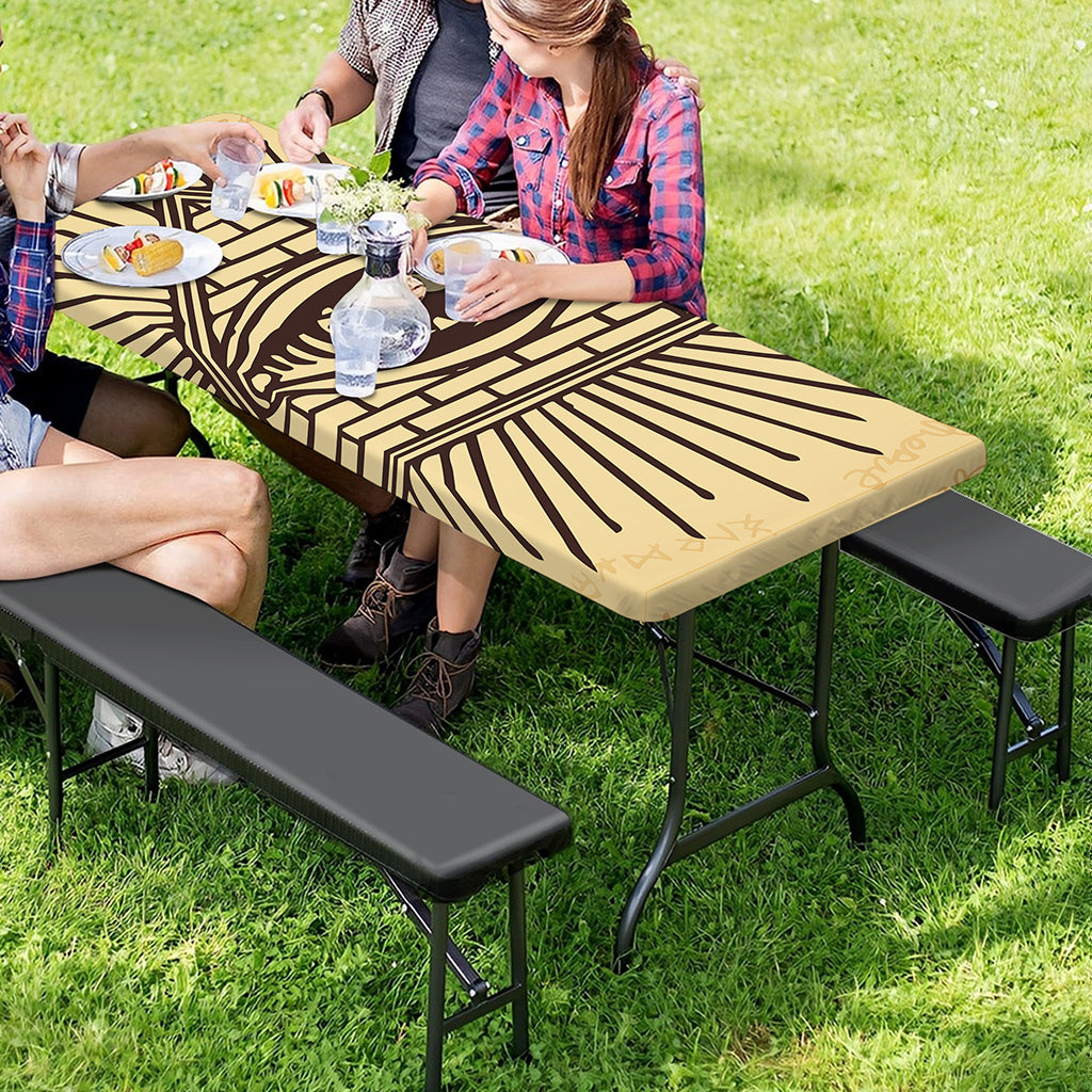 Illuminati Eye Print Picnic Table Cover