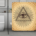 Illuminati Eye Print Polyester Shower Curtain