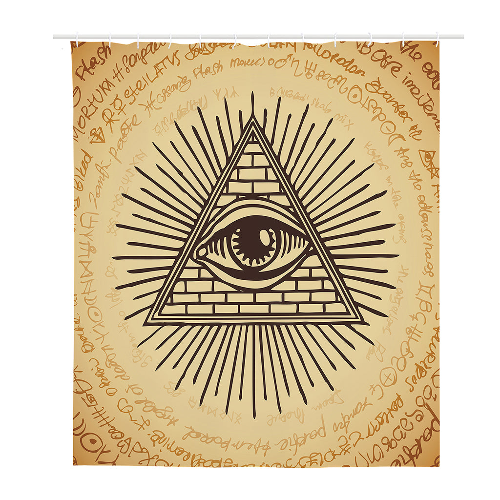 Illuminati Eye Print Polyester Shower Curtain