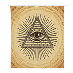 Illuminati Eye Print Polyester Shower Curtain