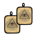 Illuminati Eye Print Pot Holders