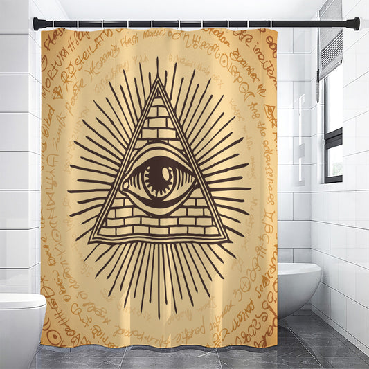 Illuminati Eye Print Premium Shower Curtain