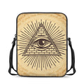 Illuminati Eye Print Rectangular Crossbody Bag