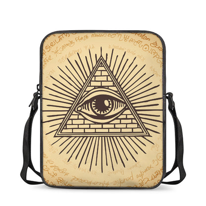 Illuminati Eye Print Rectangular Crossbody Bag