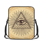 Illuminati Eye Print Rectangular Crossbody Bag