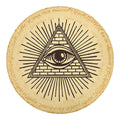 Illuminati Eye Print Round Blanket