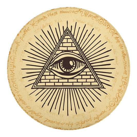 Illuminati Eye Print Round Blanket