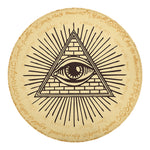 Illuminati Eye Print Round Blanket