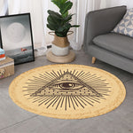 Illuminati Eye Print Round Rug