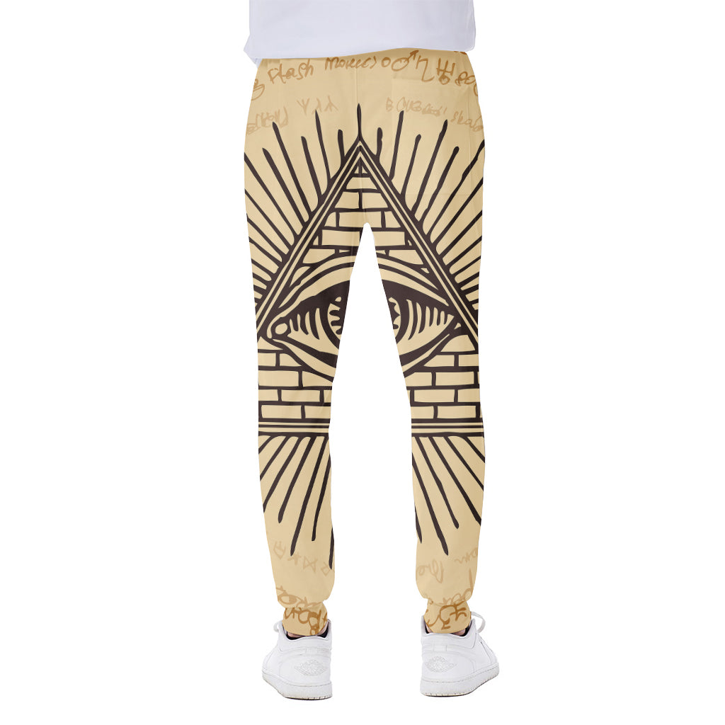 Illuminati Eye Print Scuba Joggers