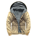 Illuminati Eye Print Sherpa Lined Zip Up Hoodie