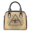 Illuminati Eye Print Shoulder Handbag