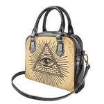 Illuminati Eye Print Shoulder Handbag