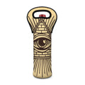 Illuminati Eye Print Single Neoprene Wine Tote
