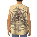 Illuminati Eye Print Sleeveless Baseball Jersey
