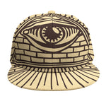 Illuminati Eye Print Snapback Cap