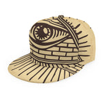 Illuminati Eye Print Snapback Cap